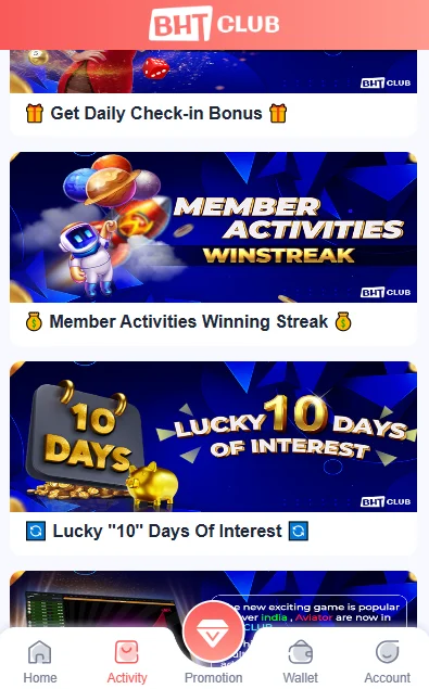 Events on BHT Club